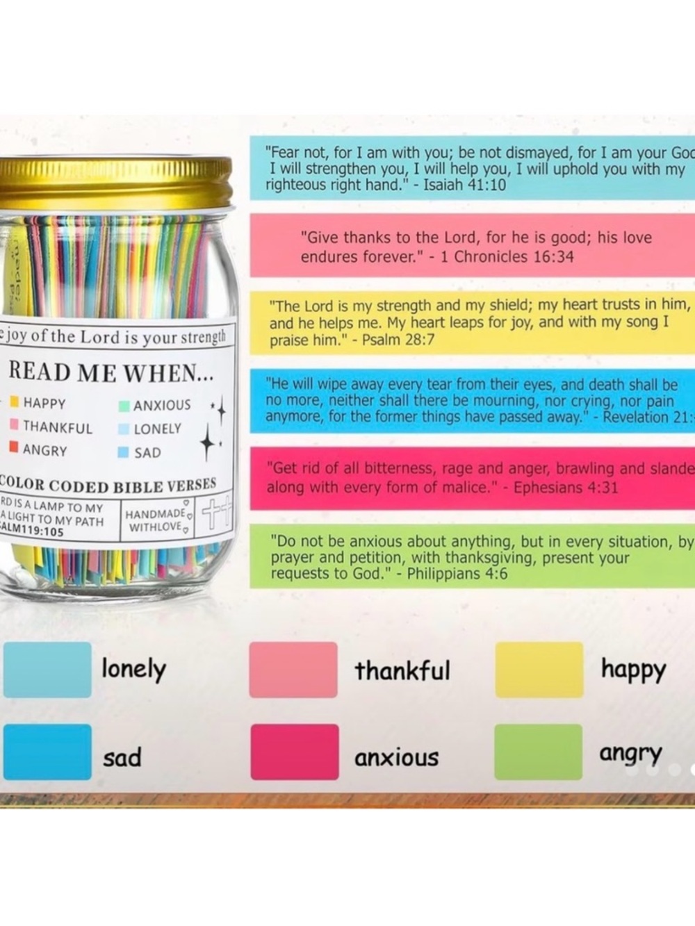 Handmade 'Read Me When' Scripture Jar - Multi-Color - Picture 2 of 7